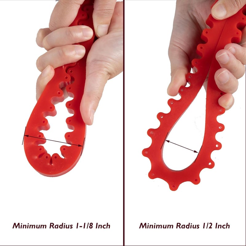 O'SKOOL 78" Flexible Curve Guide for Router, Adjustable Template for Trim Routing odd Shape and Complex Contour curverture, MAM012 - Image 3